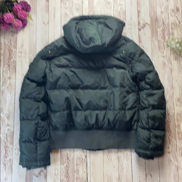Sold Retro Tommy Hilfiger  green puffer coat size S - Picture 3 of 11